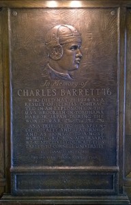 Charles Barrett plaque